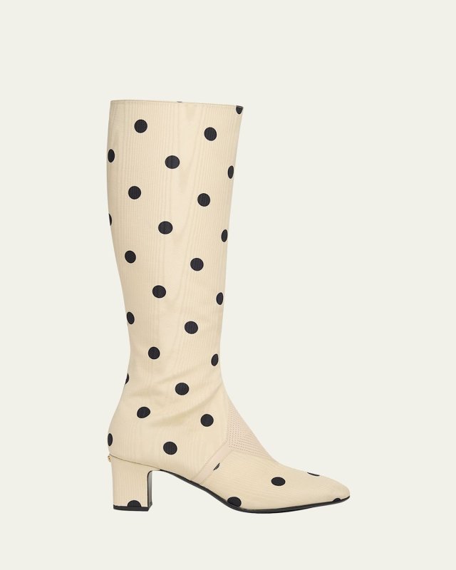Equivoque Tall Polka Dot Boots